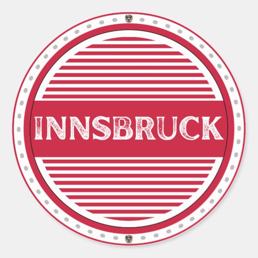 Innsbruck City Pride Emblem – Austrian Identity ラウンドシール (正面)