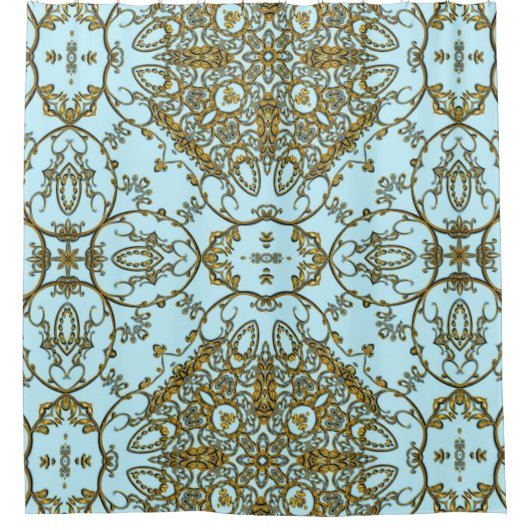 Inoubliableの歓喜のガーリーでフランスのなパターン シャワーカーテン (正面)