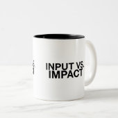 Input vs. Impact Large Minimalist ツートーンマグカップ (正面右)