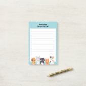 Inquisiant Catsショッピング一覧パーソナライズされた ポストイット (デスク上)