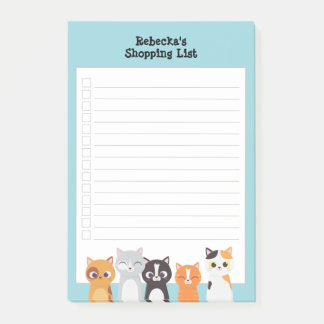 Inquisiant Catsショッピング一覧パーソナライズされた ポストイット