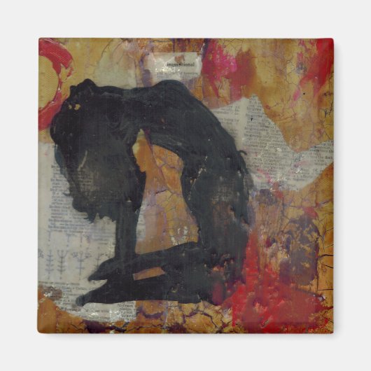 Inquisional Yoga Girl – スクエアマグネット マグネット (正面)