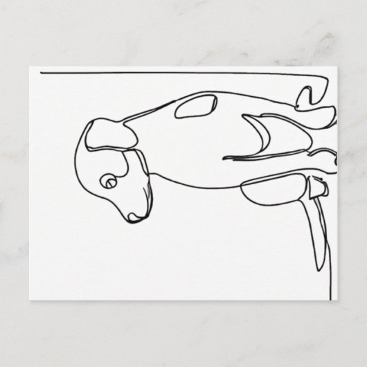 Inquisitive Dog ポストカード (正面)