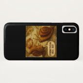 Inquisitive Snail & Michelangelo Parody Cartoon Case-Mate iPhoneケース (裏面(横))