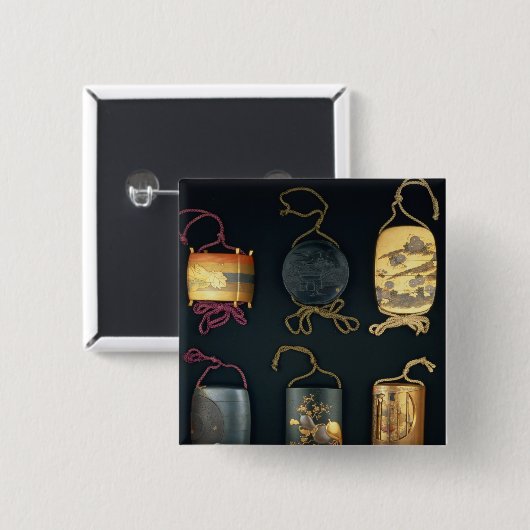 Inroの例、19世紀 缶バッジ (正面&裏面)