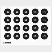 Ins-pi-re – 数学愛好家の数学先生Pi Day ラウンドシール (シート)