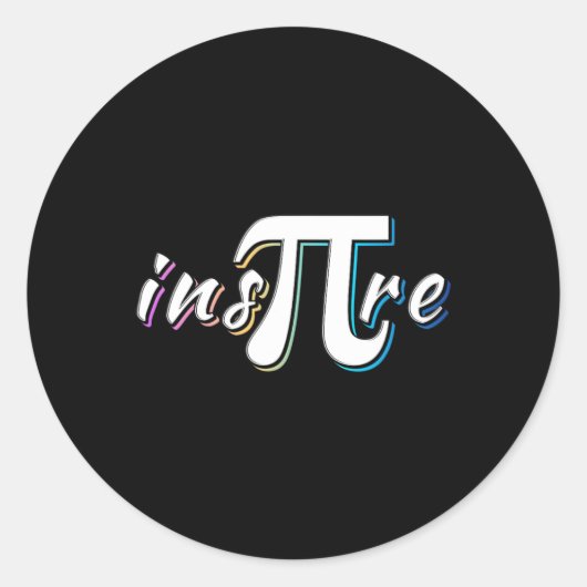 Ins-pi-re – 数学愛好家の数学先生Pi Day ラウンドシール (正面)