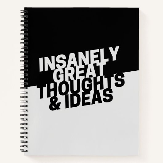 Insanely 素晴らし Thoughts & Notebookをアイディアおもしろいする ノートブック (正面)