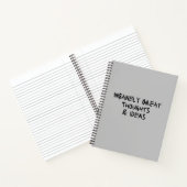 Insanely 素晴らし Thoughts & Notebookをアイディアおもしろいする ノートブック (内部)