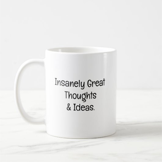 Insanely Great Thoughts & Ideas コーヒーマグカップ (左)