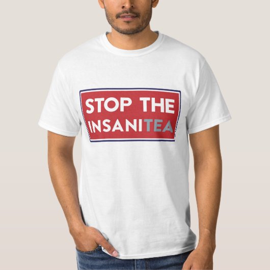 InsaniTeaをストップ Tシャツ (正面)