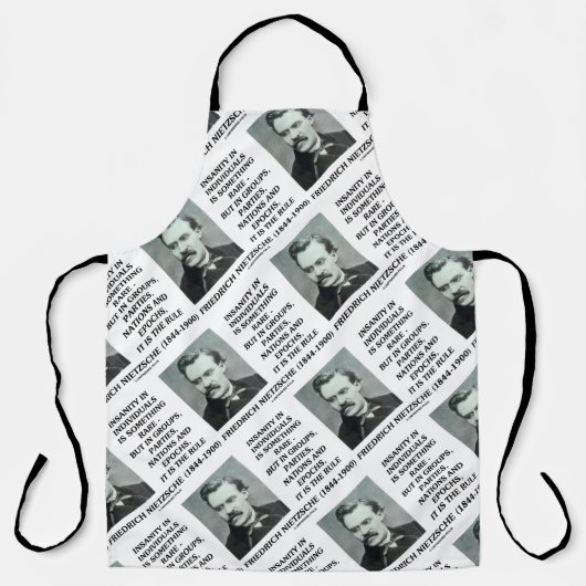 Insanity In Individuals Something Rare Nietzsche エプロン (正面)