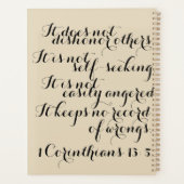 Inscribed Planner プランナー手帳 (裏面)