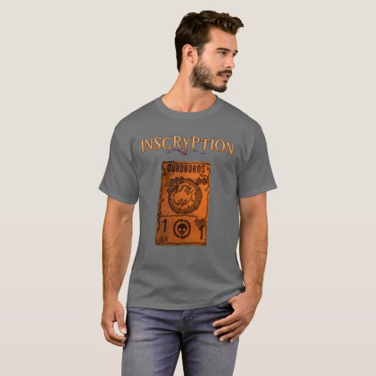 Inscryption サイコロジカルホラー ウロボロス d ゲーム tシャツ (正面フル)
