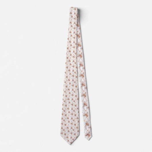 Insect Bug Bee Pattern Custom Necktie ネクタイ (正面)