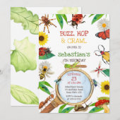 Insect Bug Party Birthday Invitation 招待状 (正面/裏面)