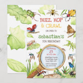 Insect Bug Party Birthday Invitation 招待状 (正面/裏面)