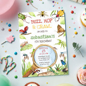 Insect Bug Party Birthday Invitation 招待状