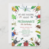 Insect Bug Party Birthday Invitation 招待状 (正面)