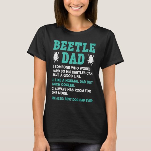 Insect  Entomology Future Entomologist Beetle Dad Tシャツ (正面)