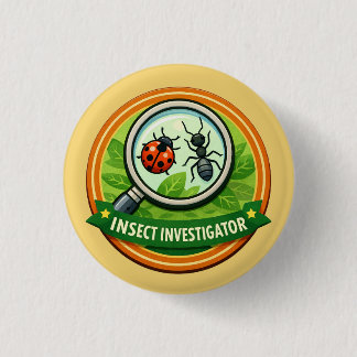 insect investigator Explorer | Kids Outdoor Award 缶バッジ