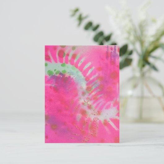 Insect Mixed Media Abstract ポストカード (スタンド正面)