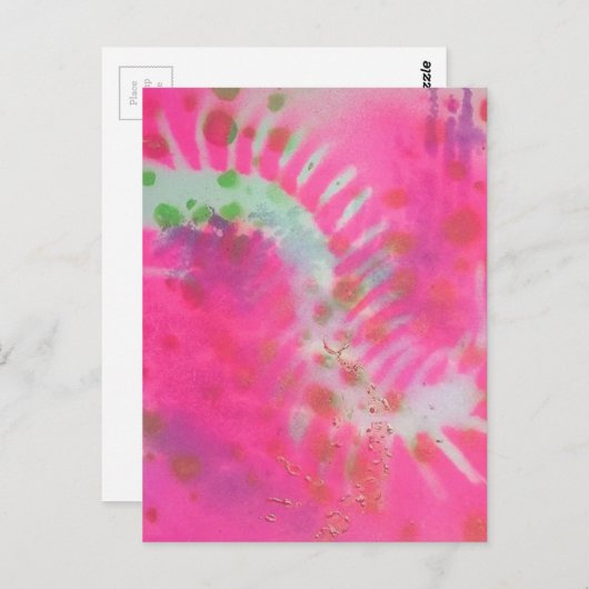 Insect Mixed Media Abstract ポストカード (正面/裏面)