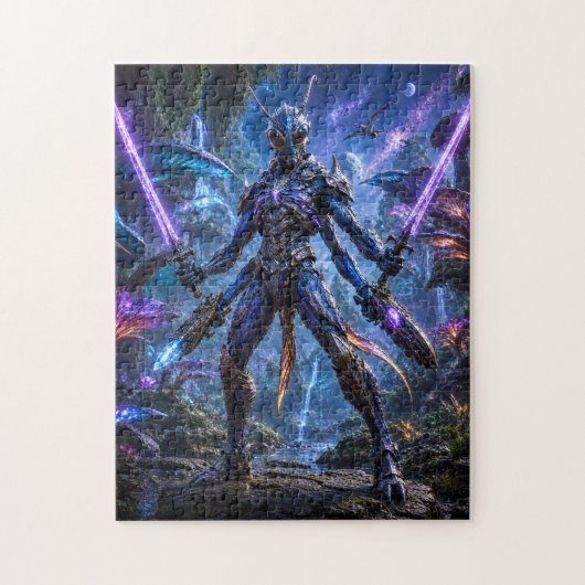 Insectoid Alien Warrior Puzzle ジグソーパズル (縦)