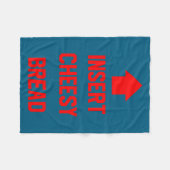 Insert Cheesy Bread フリースブランケット (正面(横))