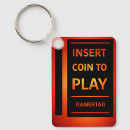 Insert Coin to Play Personalized Gamertag Keychain キーホルダー