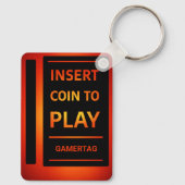 Insert Coin to Play Personalized Gamertag Keychain キーホルダー (裏面)