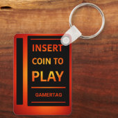 Insert Coin to Play Personalized Gamertag Keychain キーホルダー (裏面)