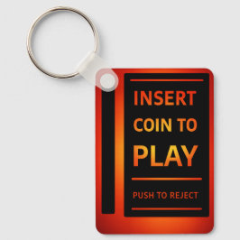 Insert Coin to Play Retro Arcade Keychain | Gamer  キーホルダー