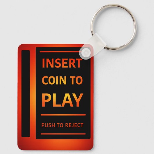 Insert Coin to Play Retro Arcade Keychain | Gamer  キーホルダー (裏面)