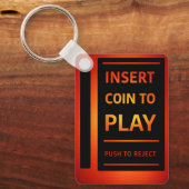 Insert Coin to Play Retro Arcade Keychain | Gamer  キーホルダー (正面)