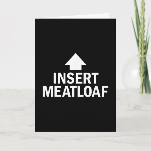 Insert Meatloaf Funny Thanksgiving Pointing Arrow カード (正面)