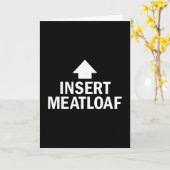 Insert Meatloaf Funny Thanksgiving Pointing Arrow カード (黄色い花)