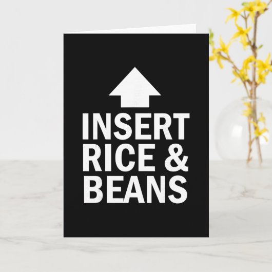 Insert Rice And Beans Thanksgiving Pointing Arrow  カード (黄色い花)