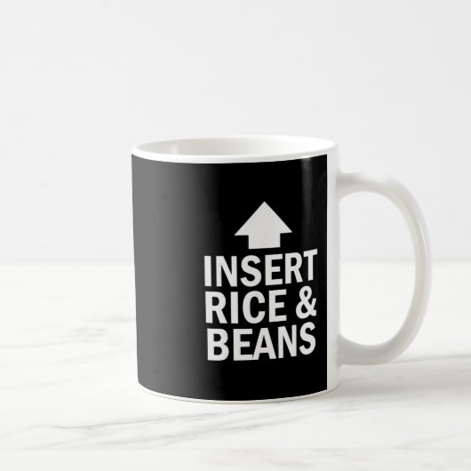 Insert Rice And Beans Thanksgiving Pointing Arrow  コーヒーマグカップ (右)