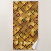 Insideパーソナライズされた Graphic Artのライト ビーチタオル (正面)