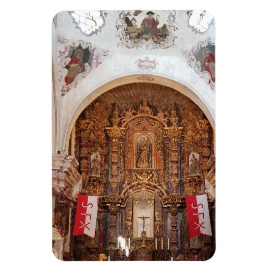 Inside Mission San Xavier del Bac, Tucson AZ マグネット (縦)