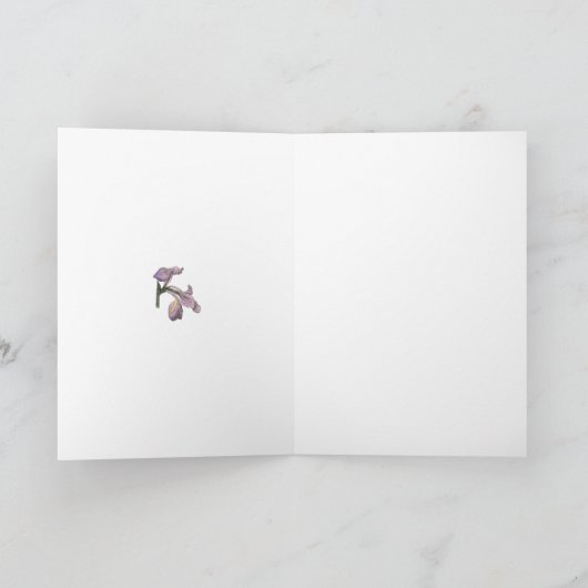 Inside Wild 空白の Iris Card by Julia Morrill カード (内部)