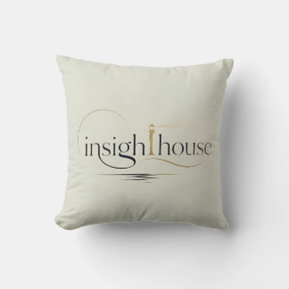 InsightHouse モダンでエレガントな灯台 タイポグラフィーデザイン クッション