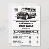 Insmouth Bus Schedule Joe Sargent 招待状 (正面)