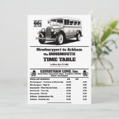 Insmouth Bus Schedule Joe Sargent 招待状 (スタンド正面)