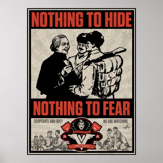 INSOC 1984 Propaganda Print ポスター (正面)