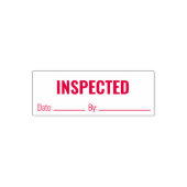 INSPECTED By and Date Line Business Text Template セルフインキングスタンプ (デザイン)