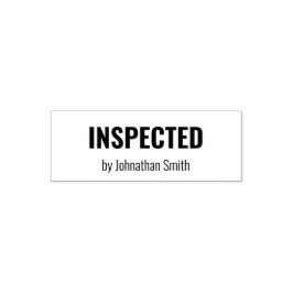 INSPECTED by Inspector's Name  Business Template セルフインキングスタンプ