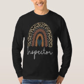 Inspector Cute Leopard Boho Rainbow for Team Inspe Tシャツ (正面)