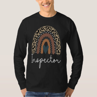 Inspector Cute Leopard Boho Rainbow for Team Inspe Tシャツ
